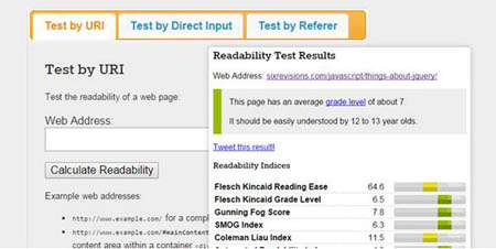 The Readability Test Tool